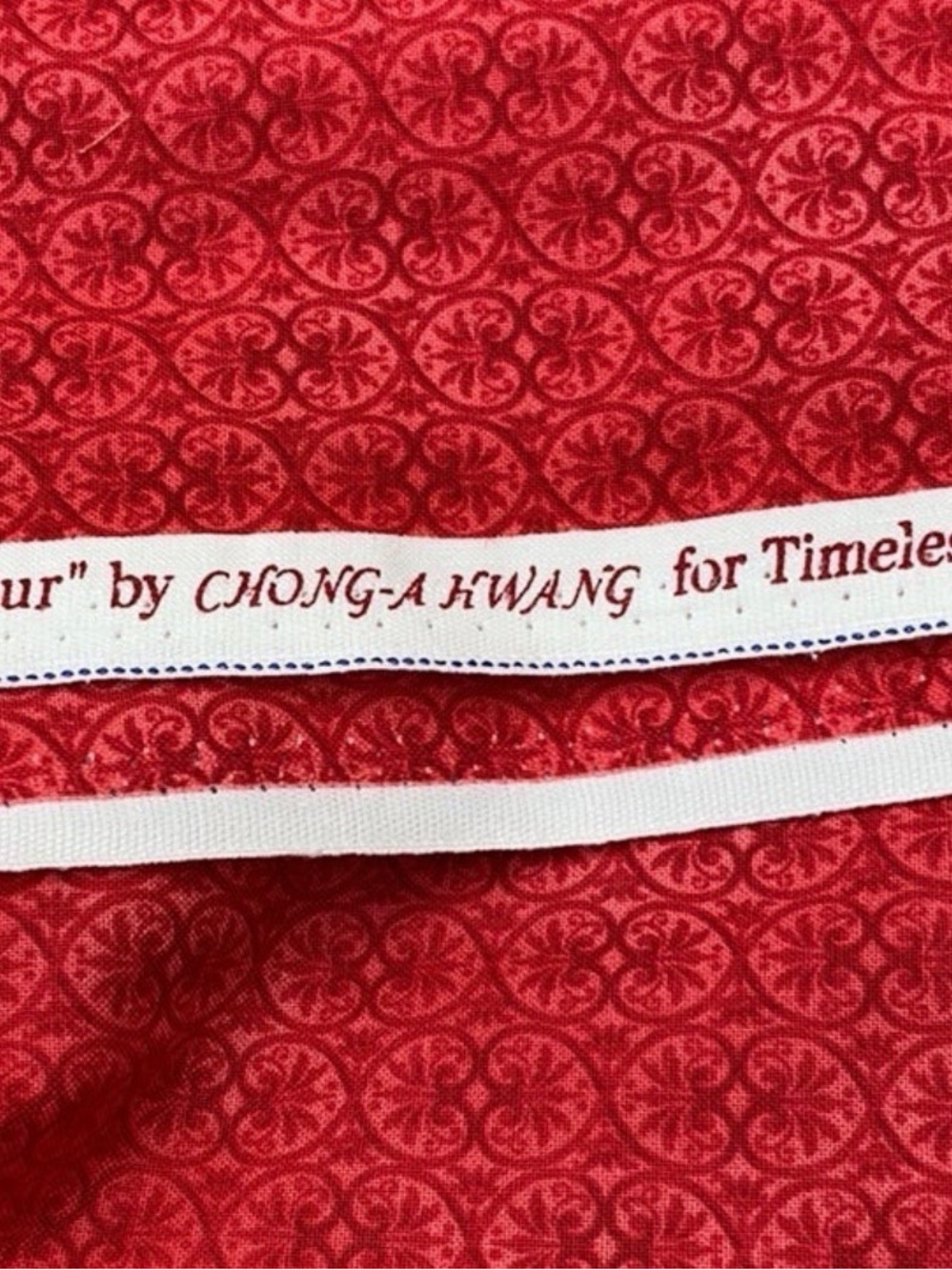 Timeless Treasures Glamour Fabric Red Holiday Craft Garment